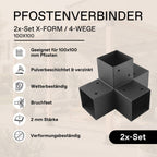 Post connector 100x100 mm
